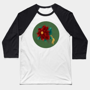 Minhwa: Poinsettia Hair Deco B Type Baseball T-Shirt